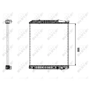 Hladnjak, hlađenje motora NRF NRF 509577 IC-B3A591