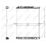 Hladnjak, hlađenje motora NRF NRF 509578 IC-B3A592