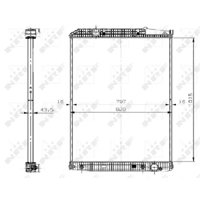 Hladnjak, hlađenje motora NRF NRF 509578 IC-B3A592