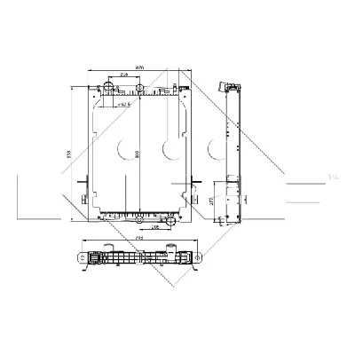 Hladnjak, hlađenje motora NRF NRF 509585 IC-B3A593