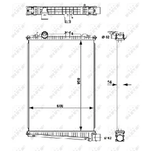 Hladnjak, hlađenje motora NRF NRF 509679 IC-B3A597