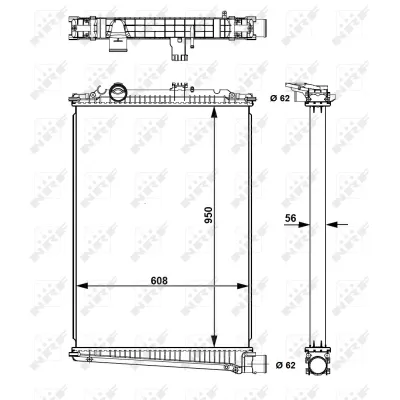 Hladnjak, hlađenje motora NRF NRF 509679 IC-B3A597