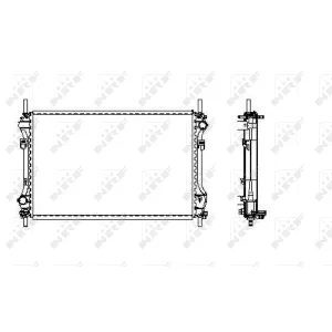 Hladnjak, hlađenje motora NRF NRF 509696 IC-AE5A89