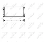 Hladnjak, hlađenje motora NRF NRF 509697 IC-AE5A8A