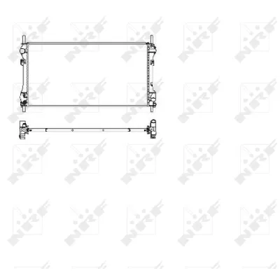 Hladnjak, hlađenje motora NRF NRF 509697 IC-AE5A8A