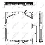 Hladnjak, hlađenje motora NRF NRF 509702 IC-B3A59A