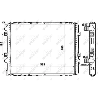 Hladnjak, hlađenje motora NRF NRF 509710 IC-C3FF03