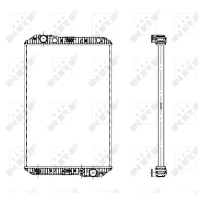 Hladnjak, hlađenje motora NRF NRF 509720 IC-B3A59E