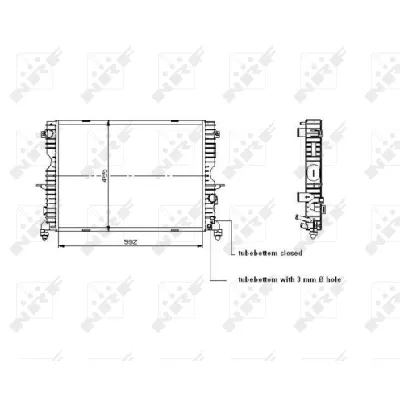 Hladnjak, hlađenje motora NRF NRF 509729 IC-C3CA2A