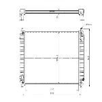 Hladnjak, hlađenje motora NRF NRF 509779 IC-C3FF06