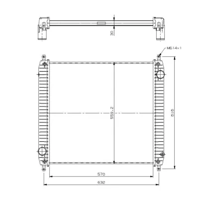 Hladnjak, hlađenje motora NRF NRF 509779 IC-C3FF06