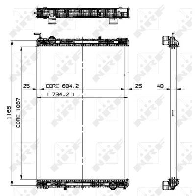 Hladnjak, hlađenje motora NRF NRF 509885 IC-D1FFC1
