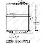 Hladnjak, hlađenje motora NRF NRF 509888 IC-D24552