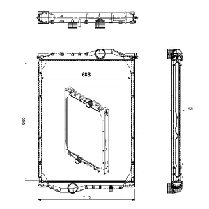 Hladnjak, hlađenje motora NRF NRF 509889 IC-D9CF0A