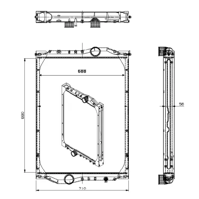 Hladnjak, hlađenje motora NRF NRF 509889 IC-D9CF0A