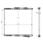Hladnjak, hlađenje motora NRF NRF 509895 IC-D126D2