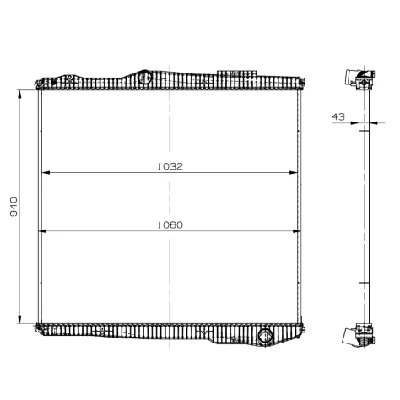 Hladnjak, hlađenje motora NRF NRF 509895 IC-D126D2