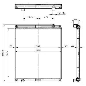 Hladnjak, hlađenje motora NRF NRF 509921 IC-D1FFC5