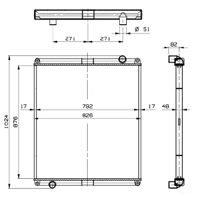Hladnjak, hlađenje motora NRF NRF 509921 IC-D1FFC5