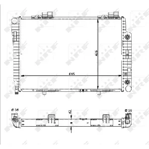 Hladnjak, hlađenje motora NRF NRF 51281 IC-AE563F