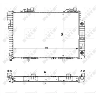 Hladnjak, hlađenje motora NRF NRF 51281 IC-AE563F
