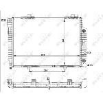 Hladnjak, hlađenje motora NRF NRF 51282 IC-AE5640