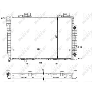 Hladnjak, hlađenje motora NRF NRF 51282 IC-AE5640
