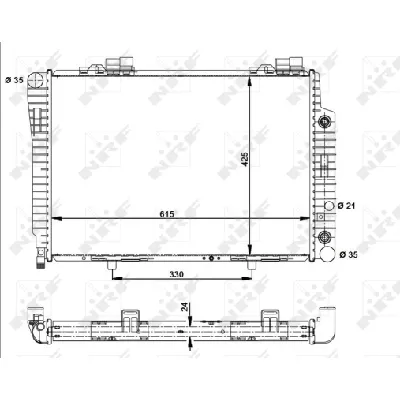 Hladnjak, hlađenje motora NRF NRF 51282 IC-AE5640