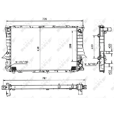 Hladnjak, hlađenje motora NRF NRF 51319 IC-AE5647