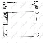 Hladnjak, hlađenje motora NRF NRF 51349 IC-AE564F