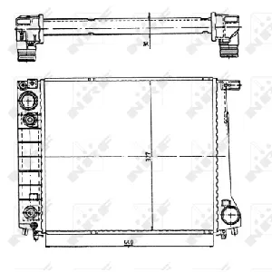 Hladnjak, hlađenje motora NRF NRF 51350 IC-AE5650