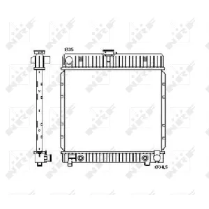 Hladnjak, hlađenje motora NRF NRF 514250 IC-AE5A9B
