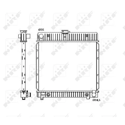 Hladnjak, hlađenje motora NRF NRF 514250 IC-AE5A9B