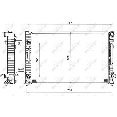 Hladnjak, hlađenje motora NRF NRF 51586 IC-AE5669