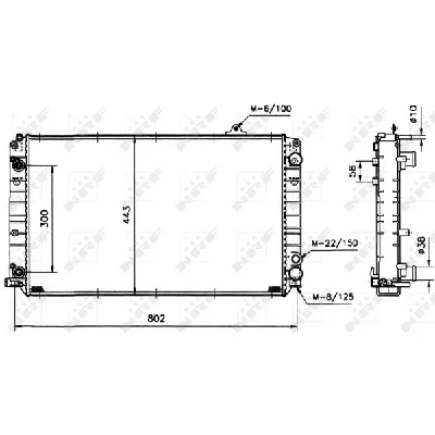 Hladnjak, hlađenje motora NRF NRF 51587 IC-C2FF3F
