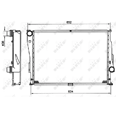 Hladnjak, hlađenje motora NRF NRF 51597 IC-C3CA71