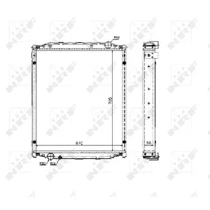 Hladnjak, hlađenje motora NRF NRF 51604 IC-B3A5B7