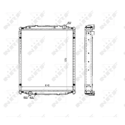 Hladnjak, hlađenje motora NRF NRF 51604 IC-B3A5B7