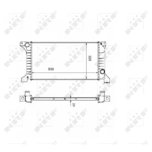 Hladnjak, hlađenje motora NRF NRF 516212 IC-AE5AA6