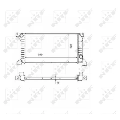 Hladnjak, hlađenje motora NRF NRF 516212 IC-AE5AA6