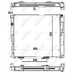 Hladnjak, hlađenje motora NRF NRF 516572 IC-C3CA37