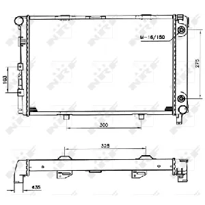 Hladnjak, hlađenje motora NRF NRF 516580 IC-AE5AB1