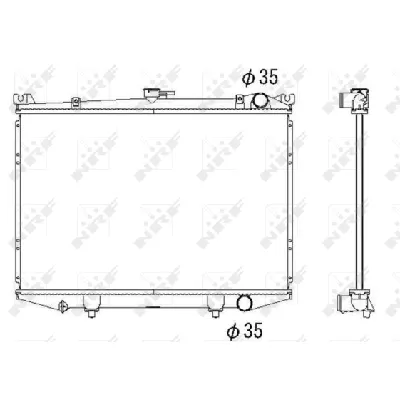Hladnjak, hlađenje motora NRF NRF 516842 IC-AE5ABD