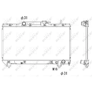 Hladnjak, hlađenje motora NRF NRF 517590 IC-AE5AC9