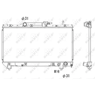 Hladnjak, hlađenje motora NRF NRF 517590 IC-AE5AC9