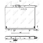 Hladnjak, hlađenje motora NRF NRF 519524 IC-AE5ADB