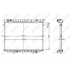Hladnjak, hlađenje motora NRF NRF 519532 IC-AE5ADD