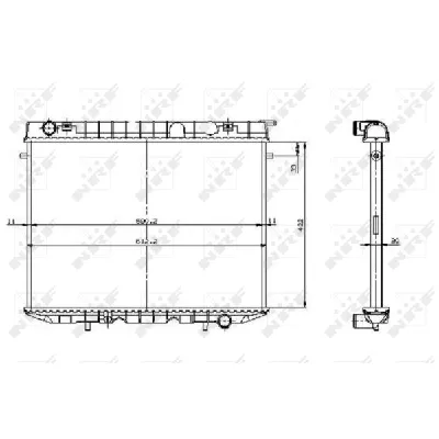 Hladnjak, hlađenje motora NRF NRF 519532 IC-AE5ADD
