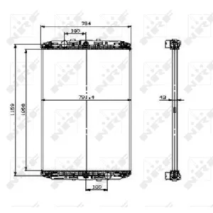 Hladnjak, hlađenje motora NRF NRF 519541 IC-B06B74
