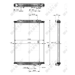 Hladnjak, hlađenje motora NRF NRF 519564 IC-C3FF0E